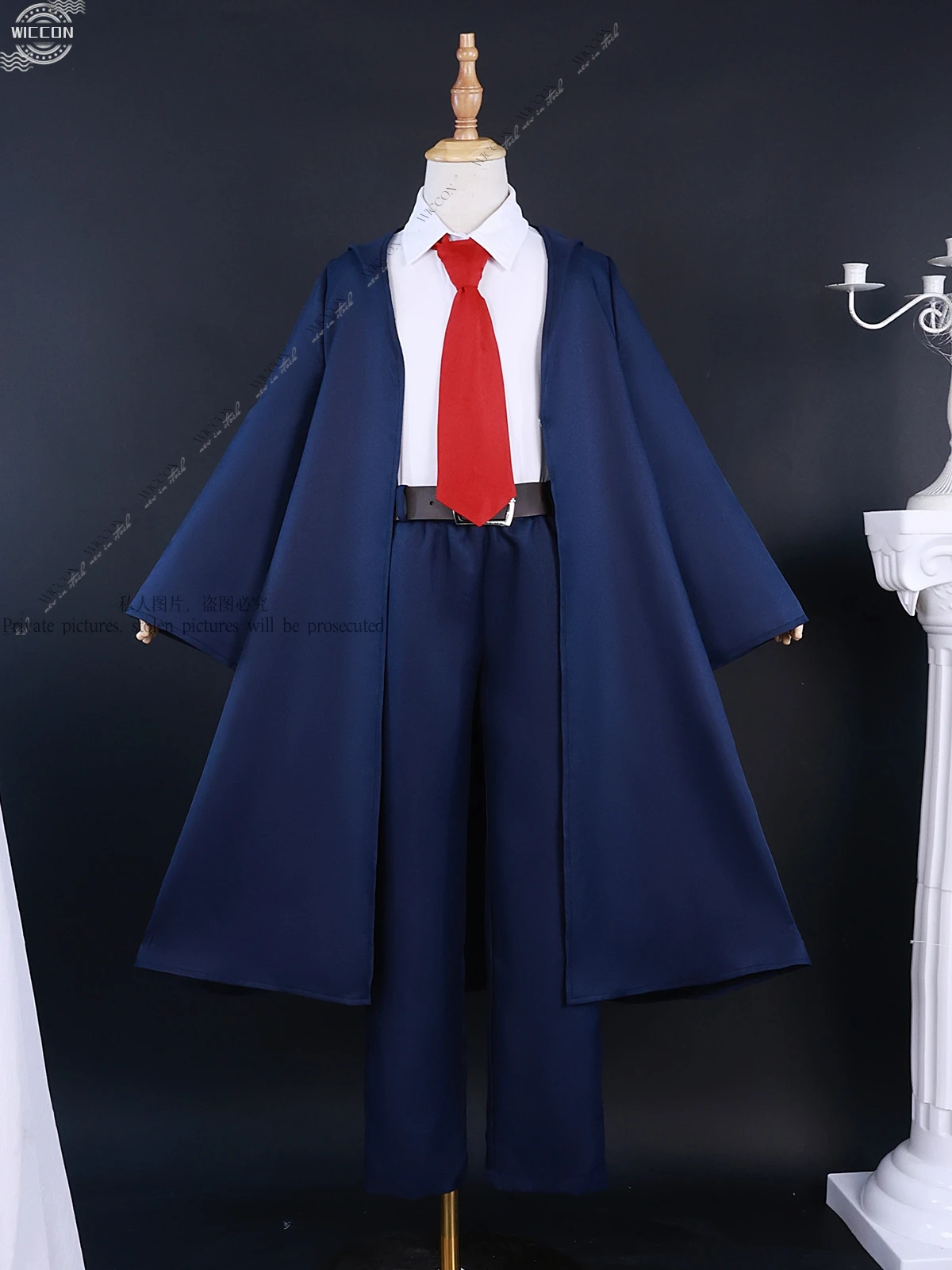 Mashle Cosplay Anime Magic and Muscles Costume Mash Lance Rayne Lemon Easton Magic Academy Uniform Blue Wig Cloak Coat Child