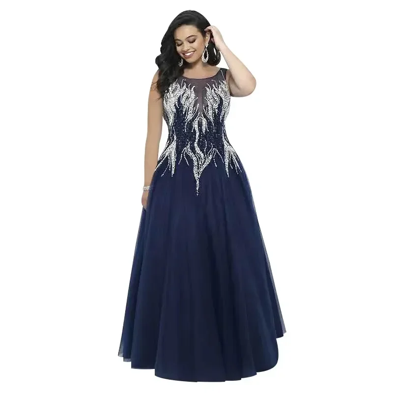 

Elegant lace embroidery wedding dress white tulle bride bride lady party wedding evening dress