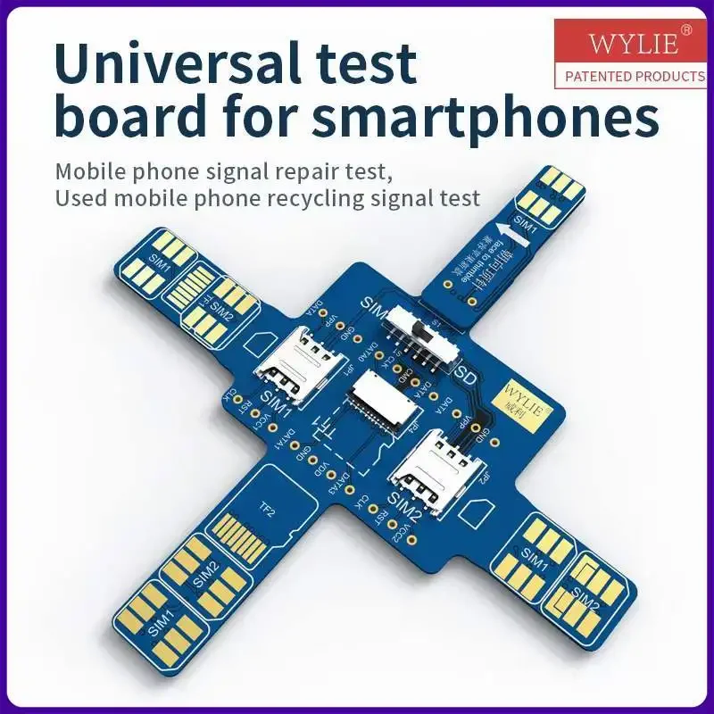 WYLIE Smartphone Sim Card Signal Universal Test Board SD Card Reader Tool For iPhone Samsung Huawei Xiaomi Android Phone