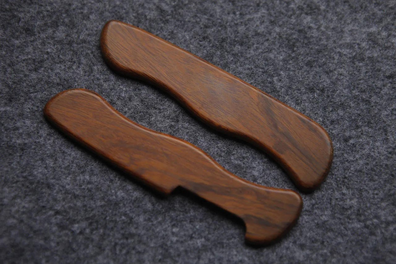 1 Pair Hand Made Desert IronWood Scales with Cut-Out for 111 mm Victorinox Swiss Army Knife MOD