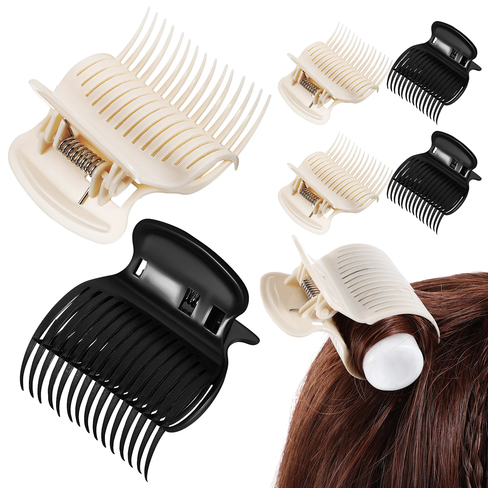 

12Pcs Salon Hot Roller Clips Claw Clips for Hair Curlers Strong Hold Replacement Styling Tools Even Curl Creation
