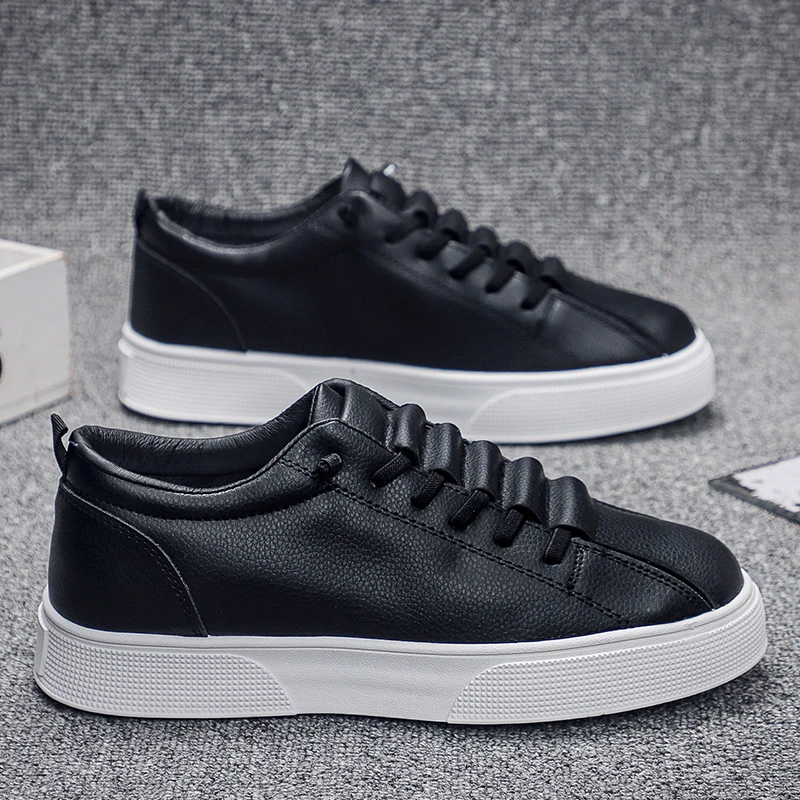 

Осенняя новая мужская обувь, модные мужские кроссовки на шнуровке, дизайнерская кожаная повседневная обувь, удобные уличные мужские кроссовки Tenis 2025