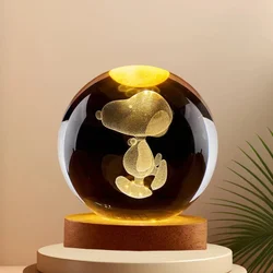 Snoopy Figure Model Crystal Ball Cartoon Anime Derivative Peripherals Home Decor Accessories Valentine’s Day Birthday Party Gift