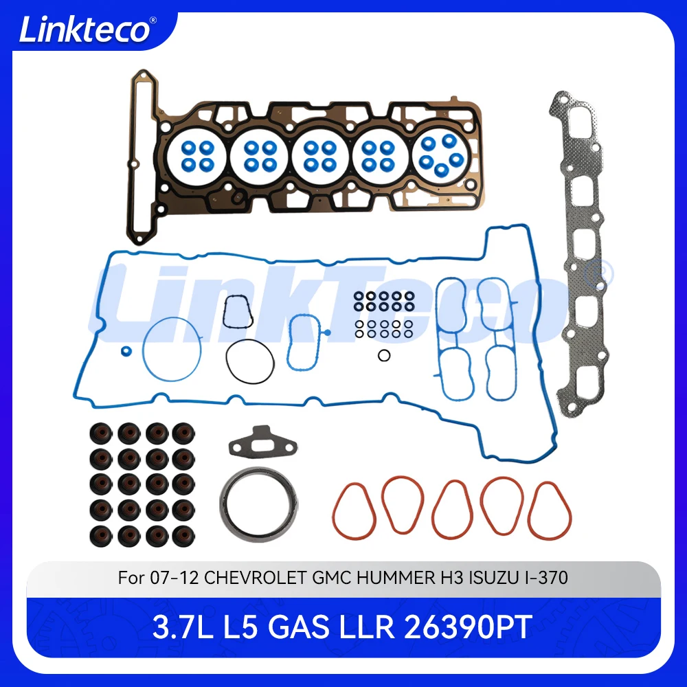 

Engine part cylinder head full gasket set Fit 3.7 L L5 GAS LLR For 07-12 3.7L CHEVROLET GMC CANYON HUMMER H3 ISUZU I-370 26390PT