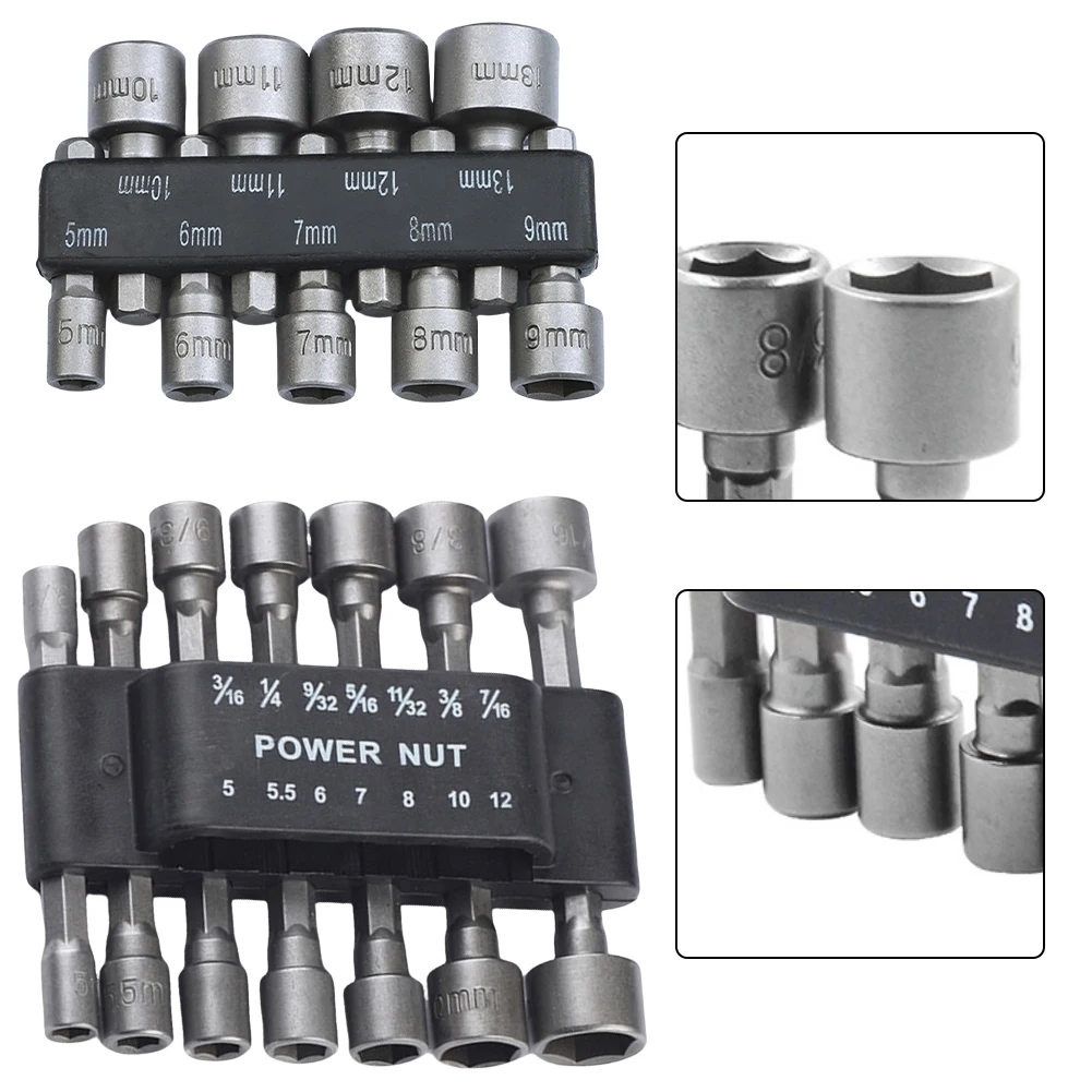 23 قطعة 5-12 مللي متر تنوعا كم أداة الصلب صواميل الطاقة سائق مثقاب الخشب للإصلاحات لتقوم بها بنفسك والاستخدام المهني