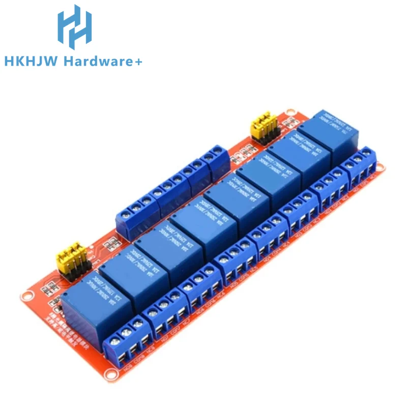 5V 12V 24V 1/2/4/8 Channel Relay Module High and low Level Trigger Dual Optocoupler Isolation Relay Module for Arduino