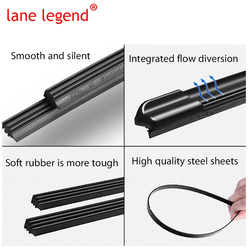 For Brilliance V3 2015 2016 2017 2018 2019 2020 Brushes Cutter Front Rear Wiper Blades Set Windshield Replacement Accessories