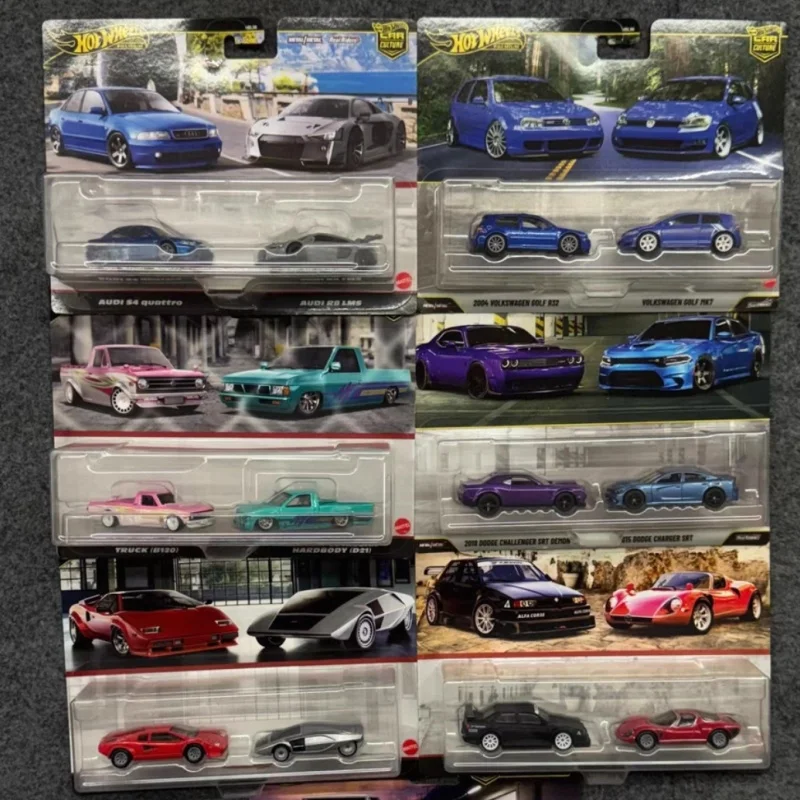 Genuine Stock Hot Wheels Premium 2 Pack Diecast Car Model HBL96 1/64 Scale Collectible Vehicle Display Toy Car Surprise Gift
