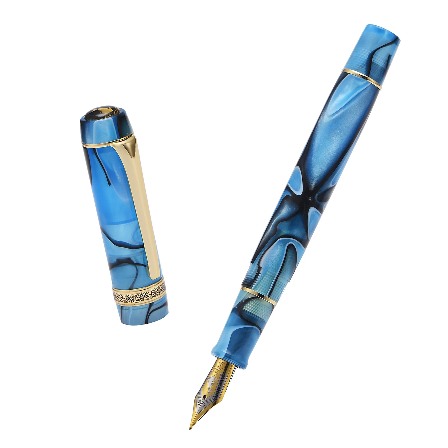 Kaigelu 316A Celluloid Fountain Pen, Beautiful Patterns Iridium EF/F/M Nib Writing Ink Pen Office Business School Gift Home Pen