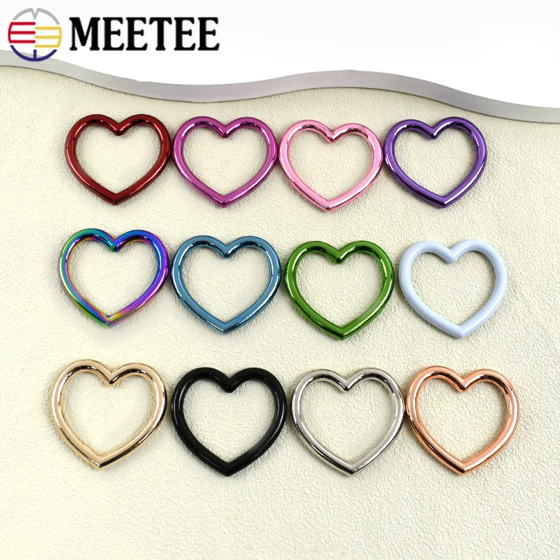 5/10/20Pcs Metall Herz O Ring Schnalle Taschen Gurt Kette Verbindung Haken Gurtband Gürtel Einstellen Verschluss DIY Hardware Zubehör