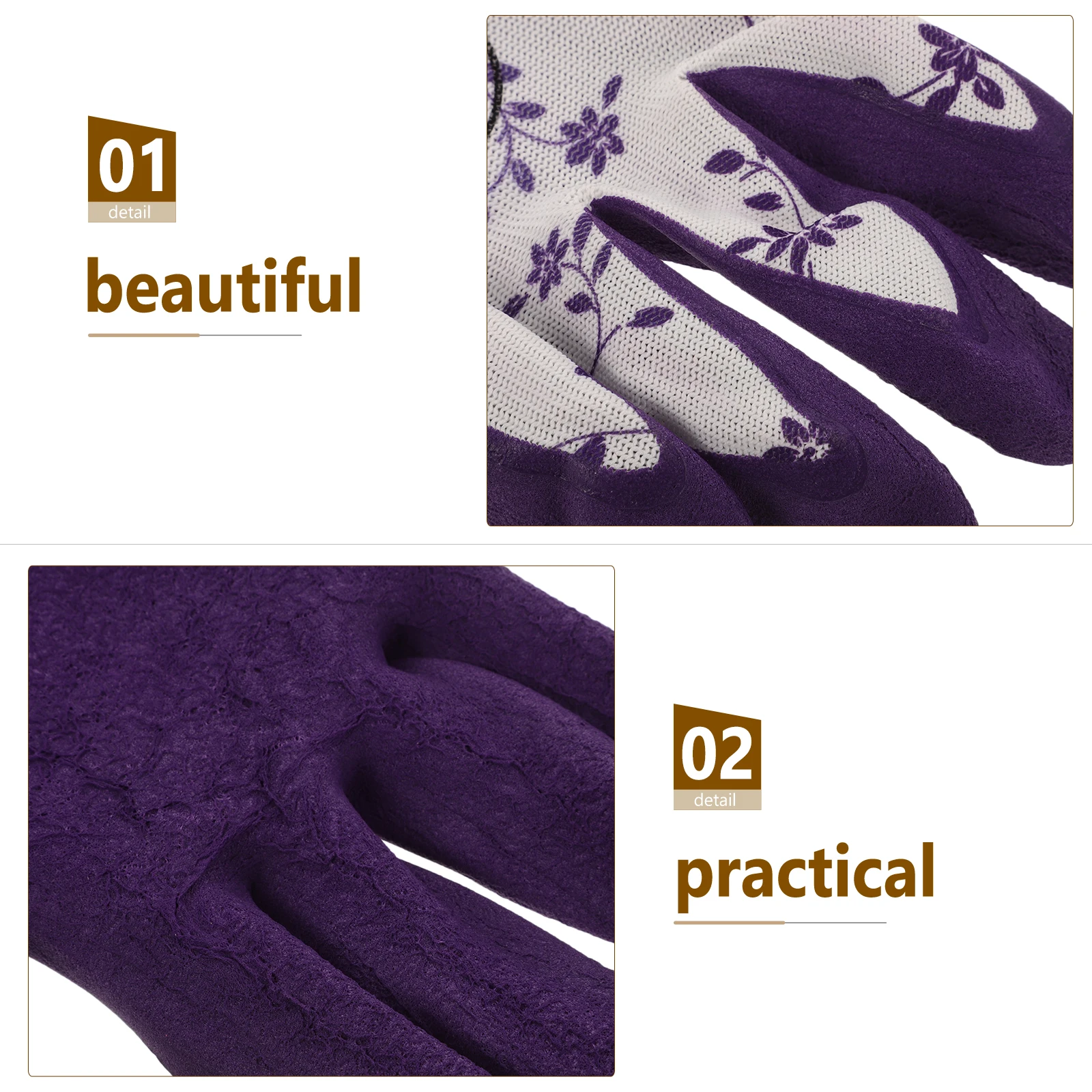

Work Gloves Gardening Digging Moisturizing for Gardener Working Violet Accessories Man