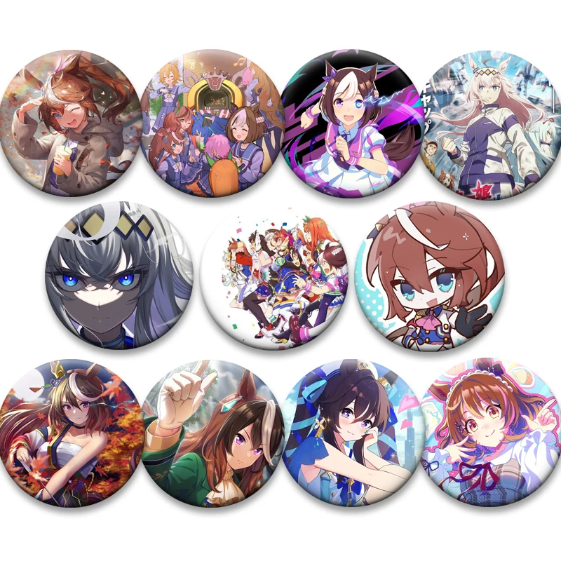 

Pretty Derby Enamel Pins Cute Anime Figure Brooches Tokai Teio Special Week Cartoon Badge Backpack Shoes Jewelry Accessories