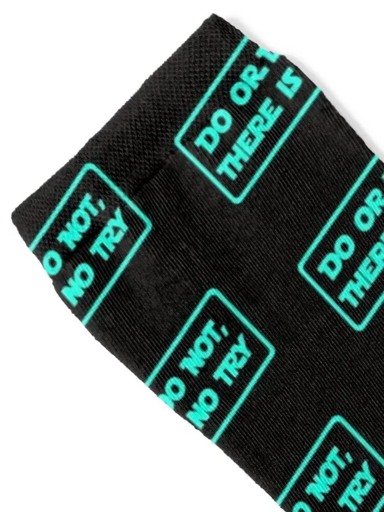 Do or do not, there is no try... (Sky Blue) Socks tennis cycling kawaii Socks For Women Men's