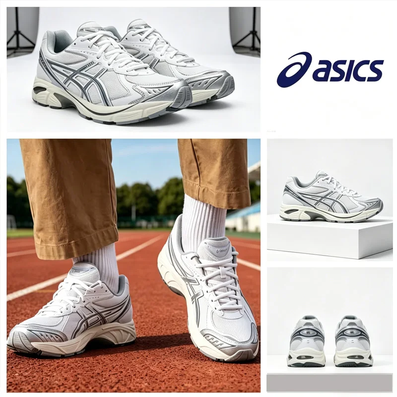 Asics Zapatos casuales de corte medio para hombre, zapatillas ligeras, transpirables, antideslizantes, resistentes al desgaste, para caminar a diario, 1203A320-110