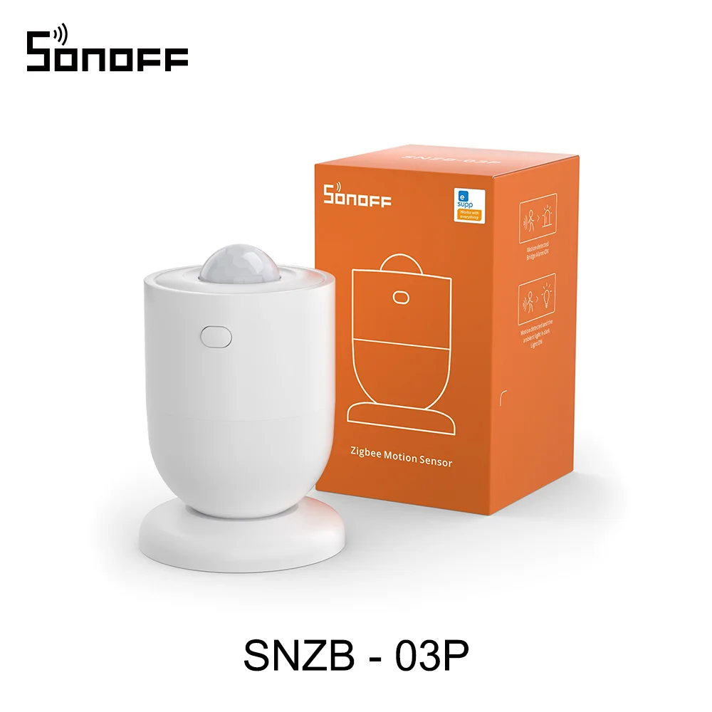 SONOFF SNZB-03P ZigBee Bewegingssensor Slimme lichtdetectie Bewegingstrigger Alarm Werk met ZBBridge via eWeLink APP Alexa Google