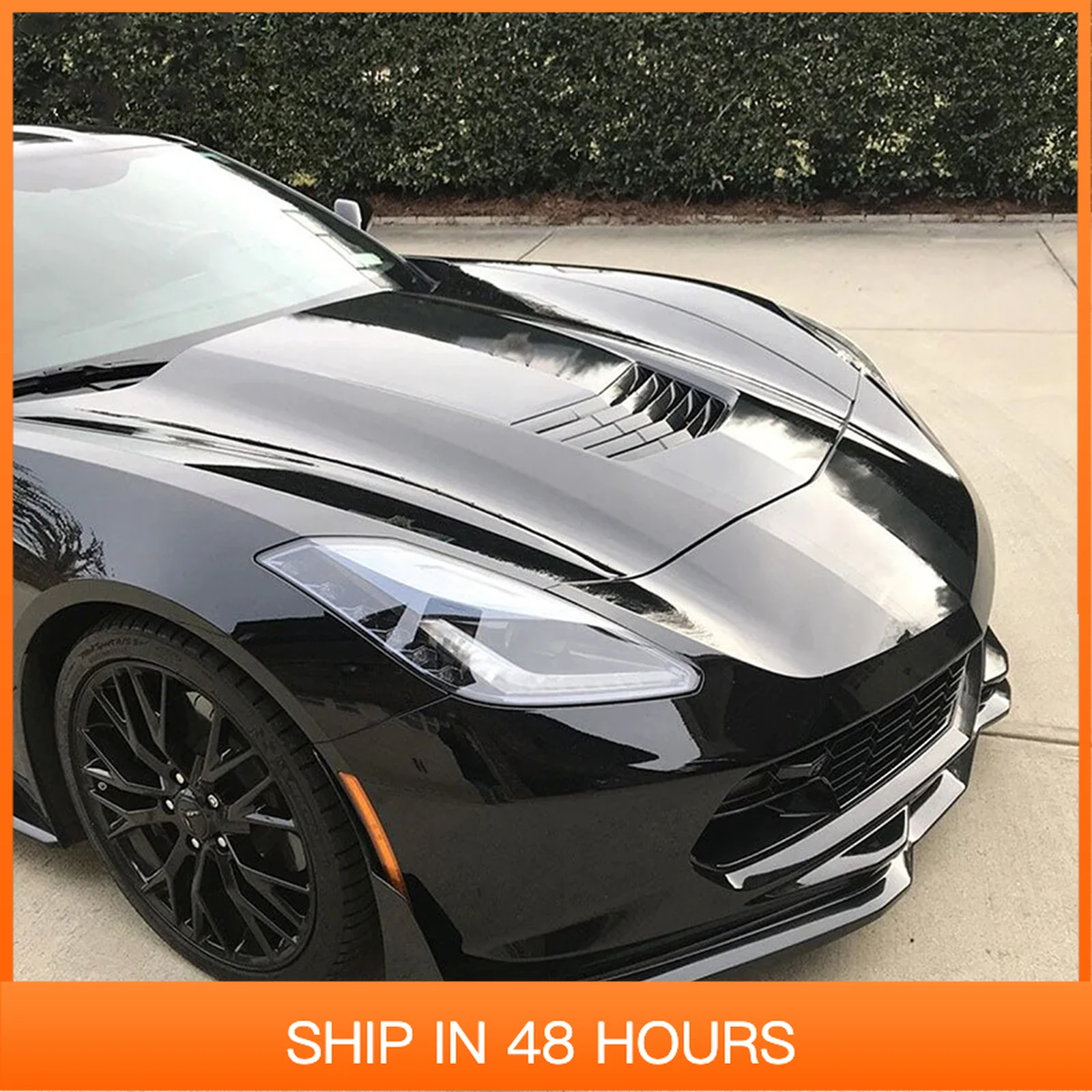 Coche para 2014-2019 Chevy Corvette C7 Z06 Stingray Z51 etapa 3 estilo labio de parachoques delantero de coche y alerones laterales divisor de alerón brillante Bl