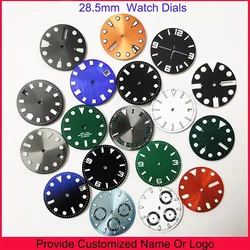 Watch GMT SUB Dials Fit For NH35 NH34 VK63 Movements 28.5mm 29mm Modified Dial Blue Green Luminous Men Watch Parts Accessories