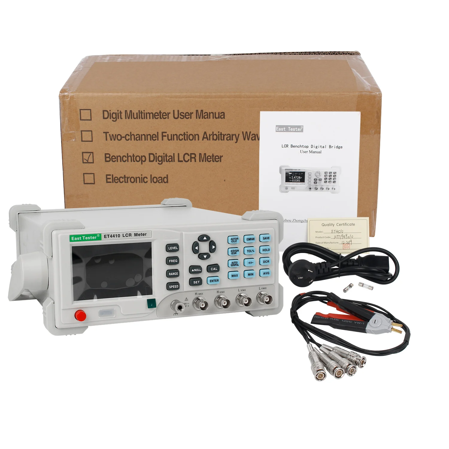 ET4410 Desktop LCR Meter Digital Elect ric Bridge Capacitance Resistance Inductance Measure Instrument