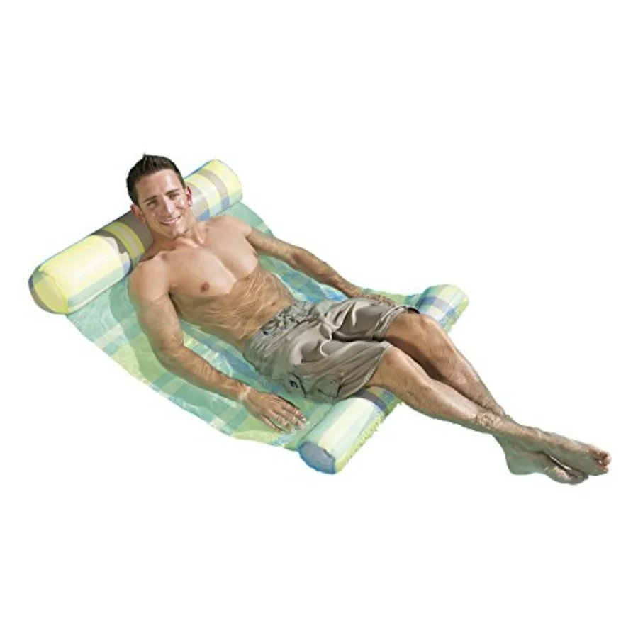 

Extra Large Water Hammock Pool Float for Adults: Durable PVC, Navy Blue, Extra Comfortable Stable Design for Relaxation