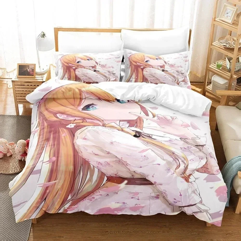 Exquisite 3D Print Anime Princess Connect! Re Dive Bedding Set Single Twin Full Queen King Size Bed Set Adult Kid Bedroom Duvetc