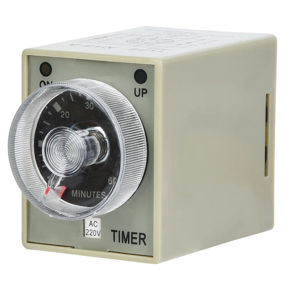 220V Timer Relay 8 Pins 60Min Delay Time Relay Electronic Type Adjustable Release Delay Timing Relay