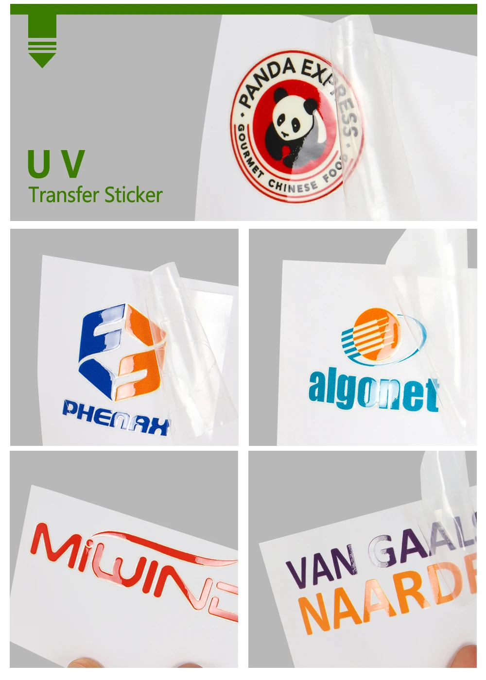 Individuelle UV-Transfer 3D-Aufkleber, Abziehbilder, Logos, Marken, Texte, Buchstaben, bedruckt, wasserdicht, selbstklebend, farbig, für Flaschen, Schachteln, Etiketten, personalisiert – Detail 5