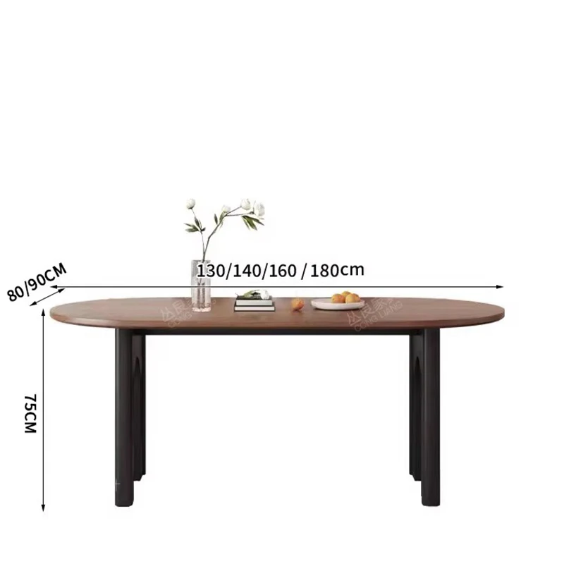 الشمال طاولة طعام حديثة البيضاوي الطعام العصور القديمة نمط طاولة طعام الخشب الاسترخاء مجموعة Di Mobili Da Giardino أثاث المنزل