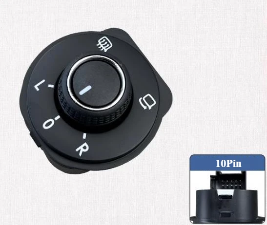 For VW Polo 6R 621 Car Rearview Mirror Fold Motor Control Button Electric Switch Regulator Repair With Folding Heating 2015 2016