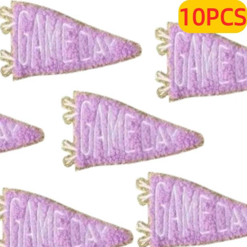 English 36/24/12/10PCS Letter Triangle Game Day Wholesale Embroidery Cloth Competition Patch Ironing Bag DIY Home & Garden