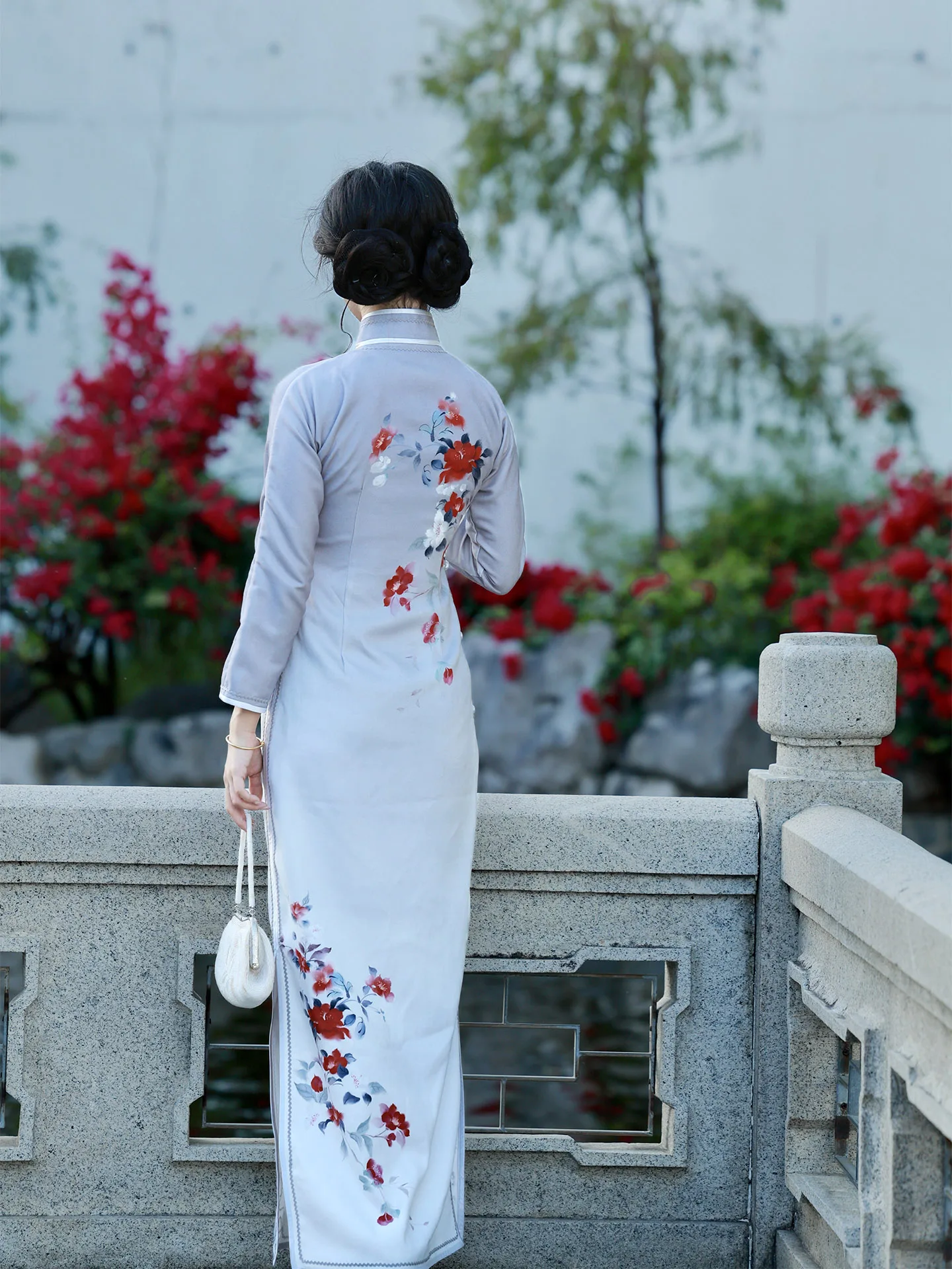 Retro Sle Long Sve Flag Robe Single Layer Flutton Girls Sle Comfortable Breathable Daily Wear Polyester Fiber