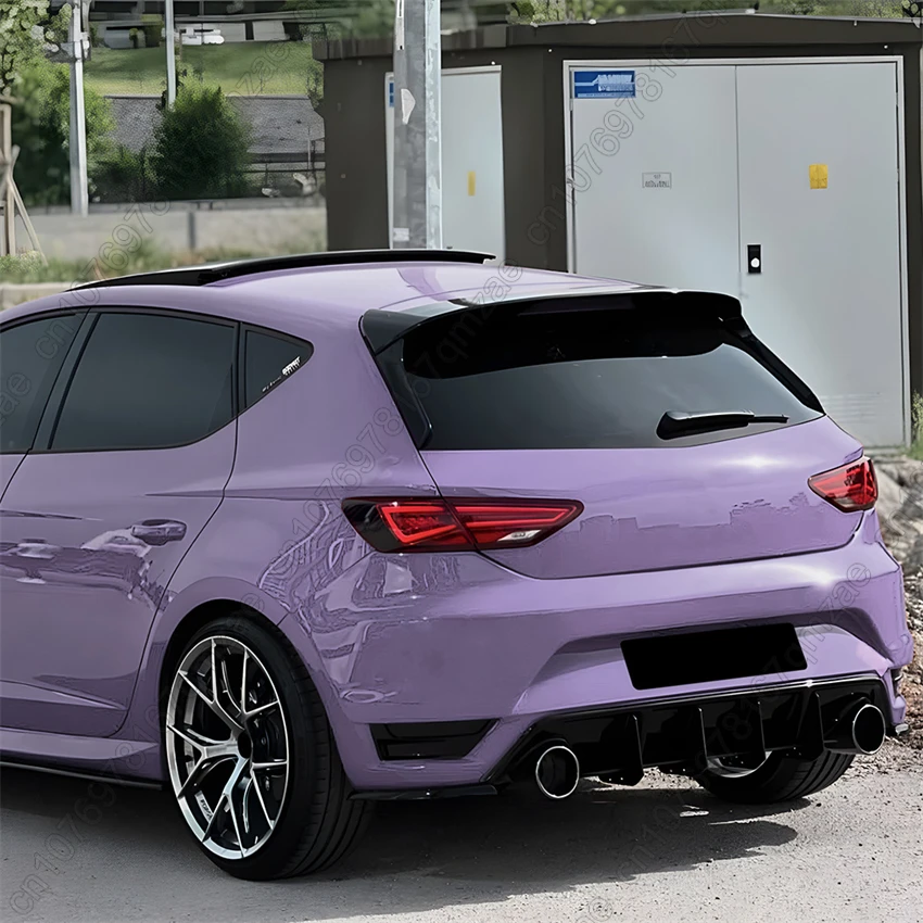 Für Seat Leon 5F FR MK3 5 Tür 2013-2019 Hinten Fenster Seite Spoiler Auto Fenster Trim Lip Hinten Dach stamm Top Flügel Splitter Tuning – Detail 5