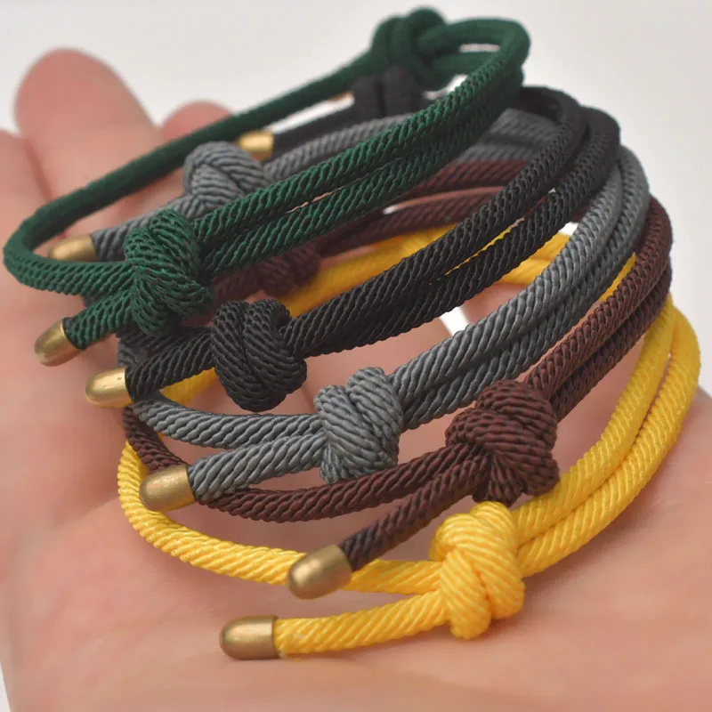 10PCS Fashion Handmade Woven Milan Rope Bracelets Mens Women Adjustable Rope Couple Braclet For Making DIY Accessories