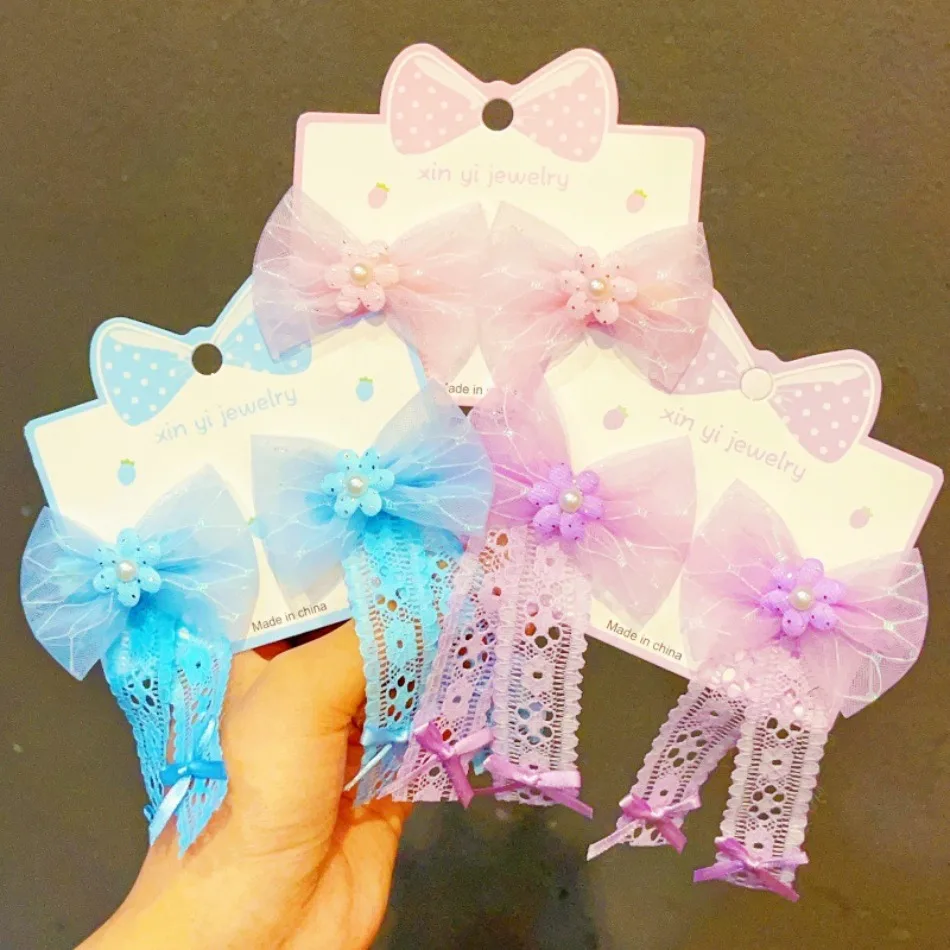 

6PC New Princess Gradient Butterfly Bow Cute Girls Hairpin Children Headwear Hairgrip Hair Clips Barrettes Hair Accessories HP01