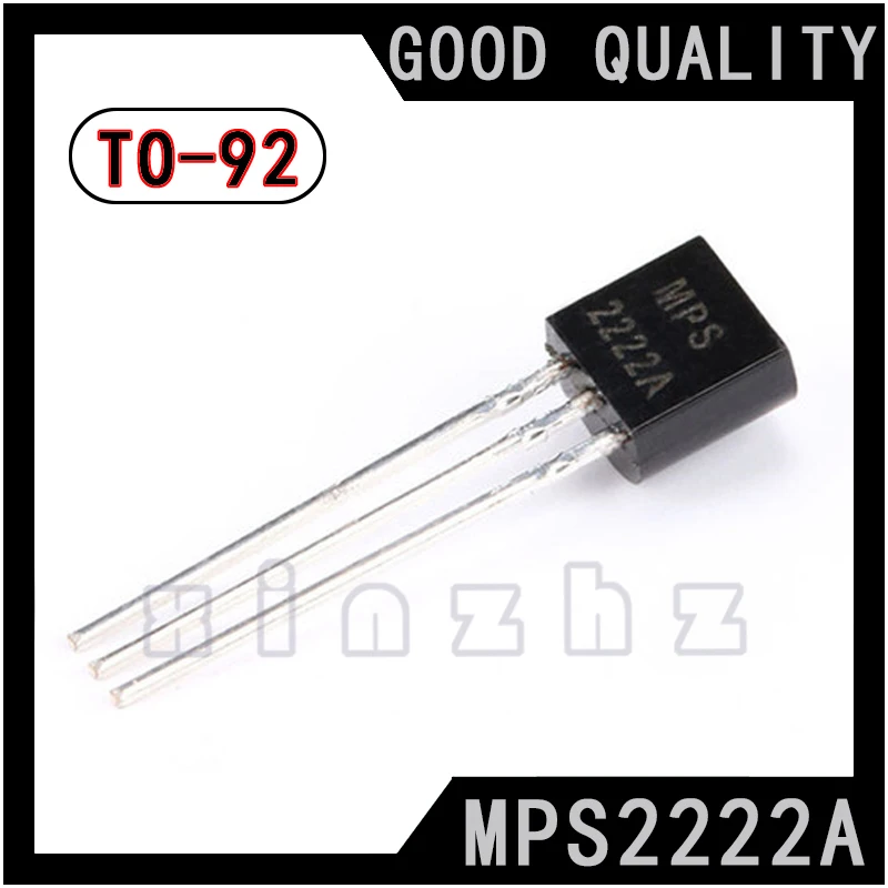 10PCS MPS2222A Inline Transistor Copper Pin TO-92 NPN 40V/0.6A