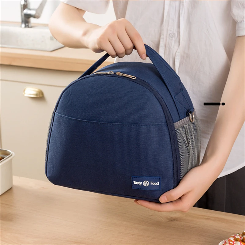 Semicircle Insulated Lunch Bag Portable Lunch Box Ice Pack Tote Food Container Fresh Cooler Picnic Bags Large Capacity Thermal