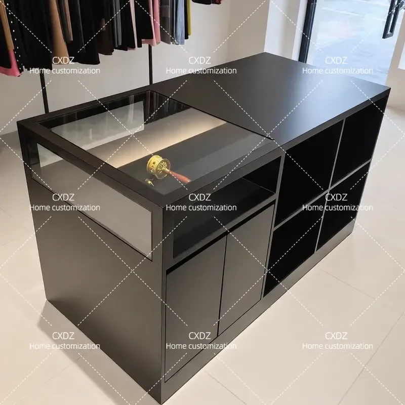 With glass clothing store Nakajima cabinet jewelry cabinet bar checkout page paint front desk custom side cabinet