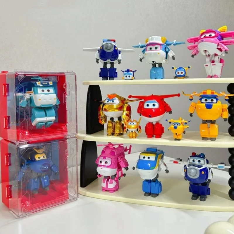 Original Super Wings Toys Anime Figurine Hangar Big Transformation Toys Robot Desktop Models Christmas Gifts Hot Selling