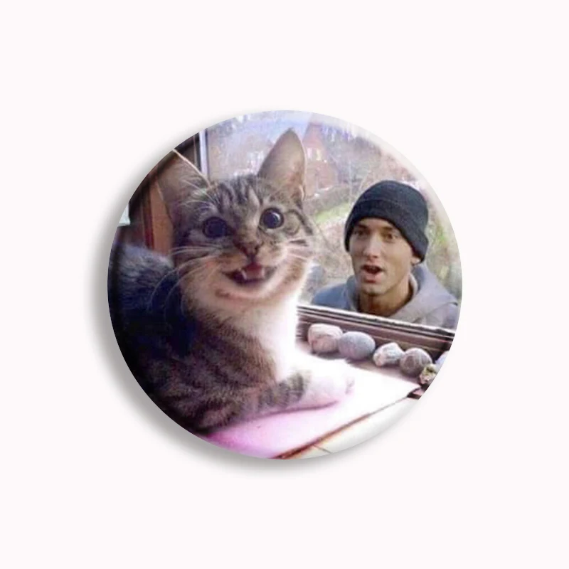 Hot Eminem Rapper Creative Soft Button Pin Hip Hop Singer Cute Funny Meme Brooch Badge Bag Decor Accessories Fans Gifts