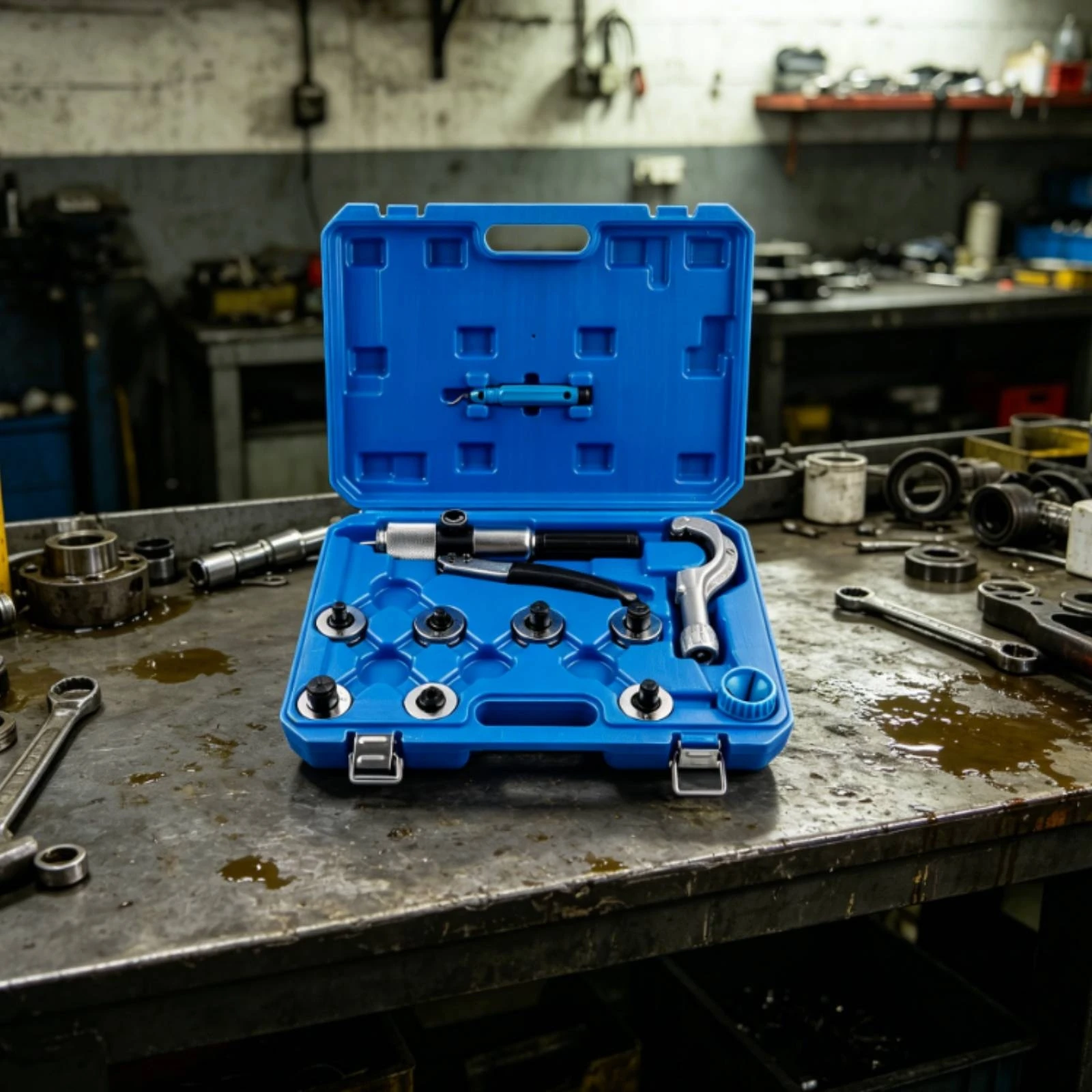 Tube Expander Kit with Carrying Case Handheld Tubing Expander Kit with Cutter Tool Heavy-Duty Manual for HVAC Technicians