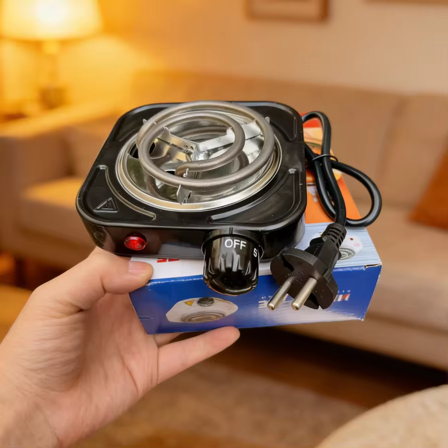 כיריית שישה חשמלית בהספק 500W עם פלטה חמה 220V, מכשירי בישול ניידים, מכונת חימום קפה עם תקע EU