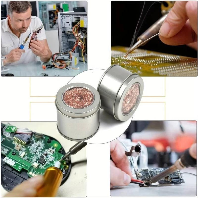 Soldering Iron Tip Cleaner Soldering Cleaning Ball Cleaning Nozzle Tip Copper Wire Cleaner Ball Welding