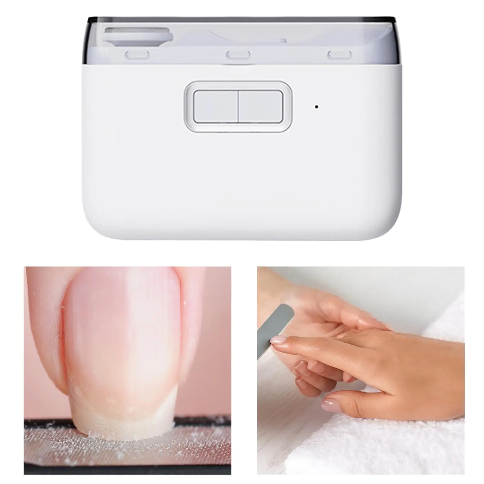 

Electric Automatic Nail Clipper Fingernail Cutter and File with Catcher Rechargeable Fingernail Trimmer for Women Men Babies