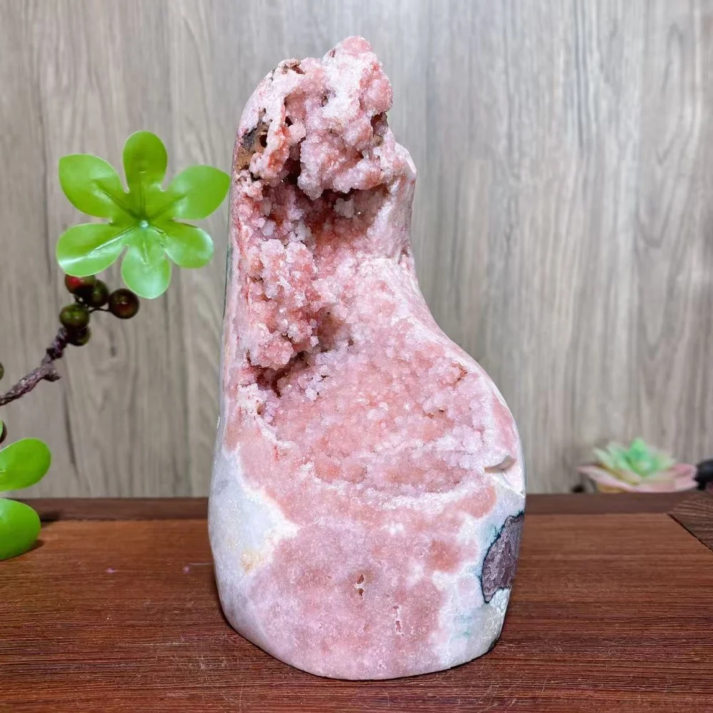 High Quality Pink Amethyst Druzy Geode Raw Stone Free Form Healing Crystal Reiki Energy Home Decoration Ornaments Gifts