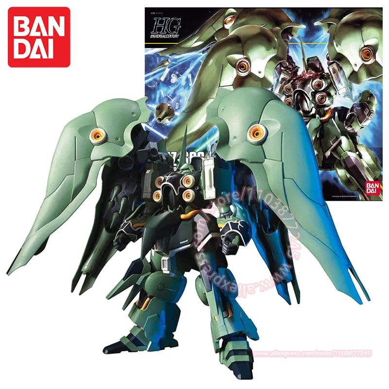 BANDAI HGUC 1/144 NZ-666 KSHATRIYA Children's Toys Animation Peripheral Desktop Ornaments Assembled Model Action Figures