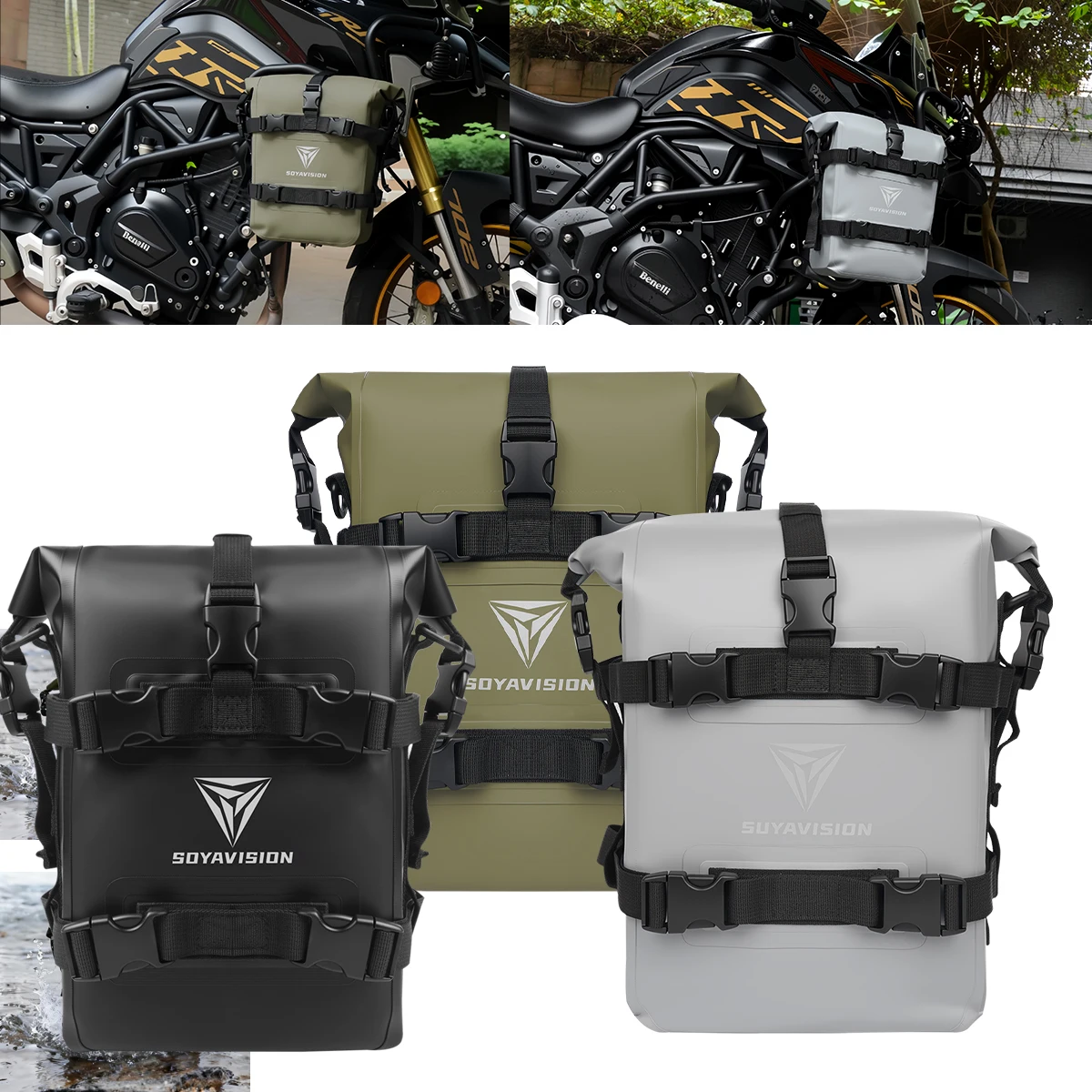 오토바이 범퍼 가방, BMW R1200GS R1250GS ADV, 혼다 NC750X CB500X, 방수 크래시 바, 범퍼 수리 도구 가방, 1 개, 2 개