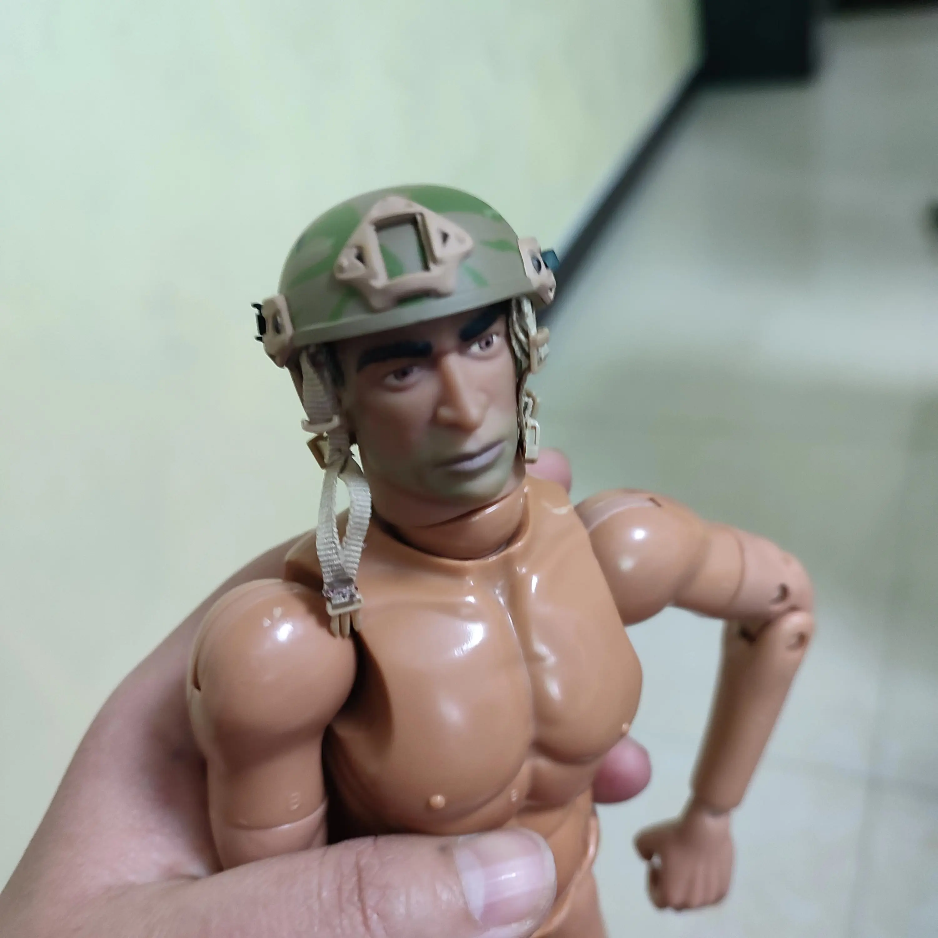 Casco militar a prueba de balas, accesorio a escala 1/6, Camuflaje sin agujero, cuerpo de cabeza de soldado de 12 ", 62004