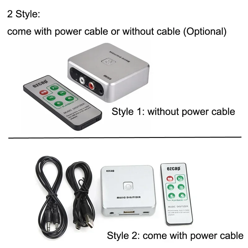 EZCAP241 Music Digitizer Audio Capture Recorder Box Convert old Analog Music to MP3 Support USB drive or For SD card EZCAP 241