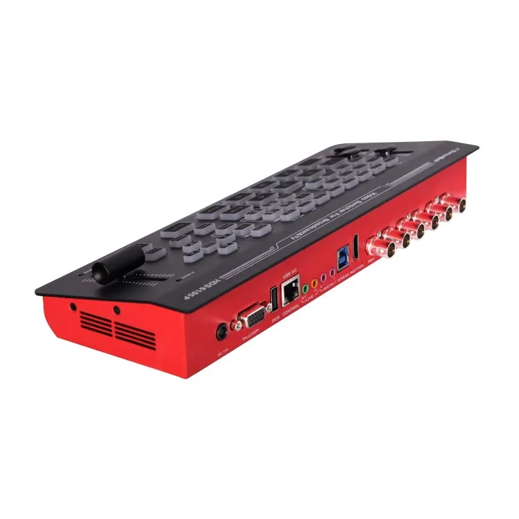 4-Channel Live Streaming PIP T-Bar Metal HD Video Production Studio Equipment for Radio TV Broadcasting DeviceWell HDS6105P
