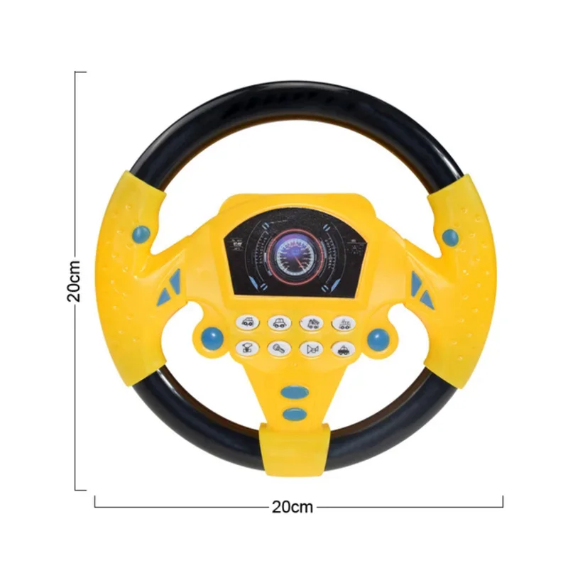 Children Simulation Steering Wheel Toy 360° rotation driving early education machine simulator with Light Sound toys for kids