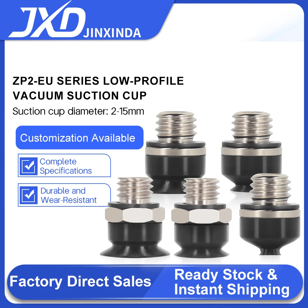 JXD ZP2-TB Series Mini Vacuum Suction Cup 2mm-15mm White Silicone Pneumatic Pad for ZP2-TB02/04/06/08/10/15MUS-A5/H5
